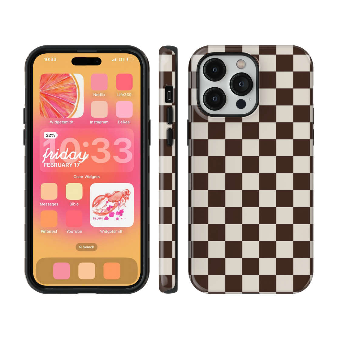 Espresso Checkers II Phone Case