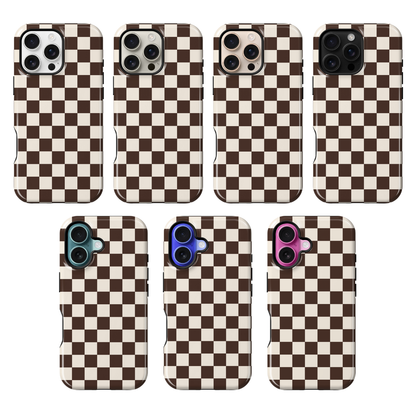 Espresso Checkers II Phone Case