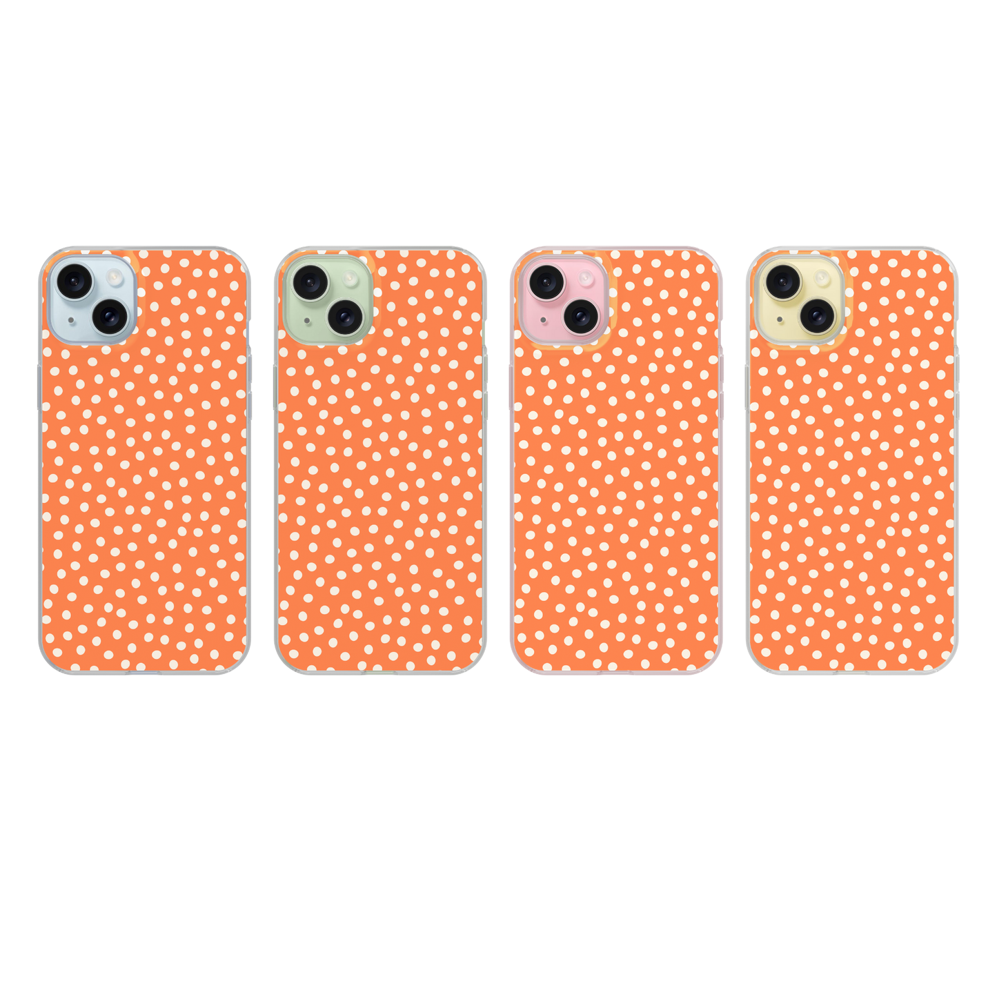 Tangerine Dots Clear Case Insert