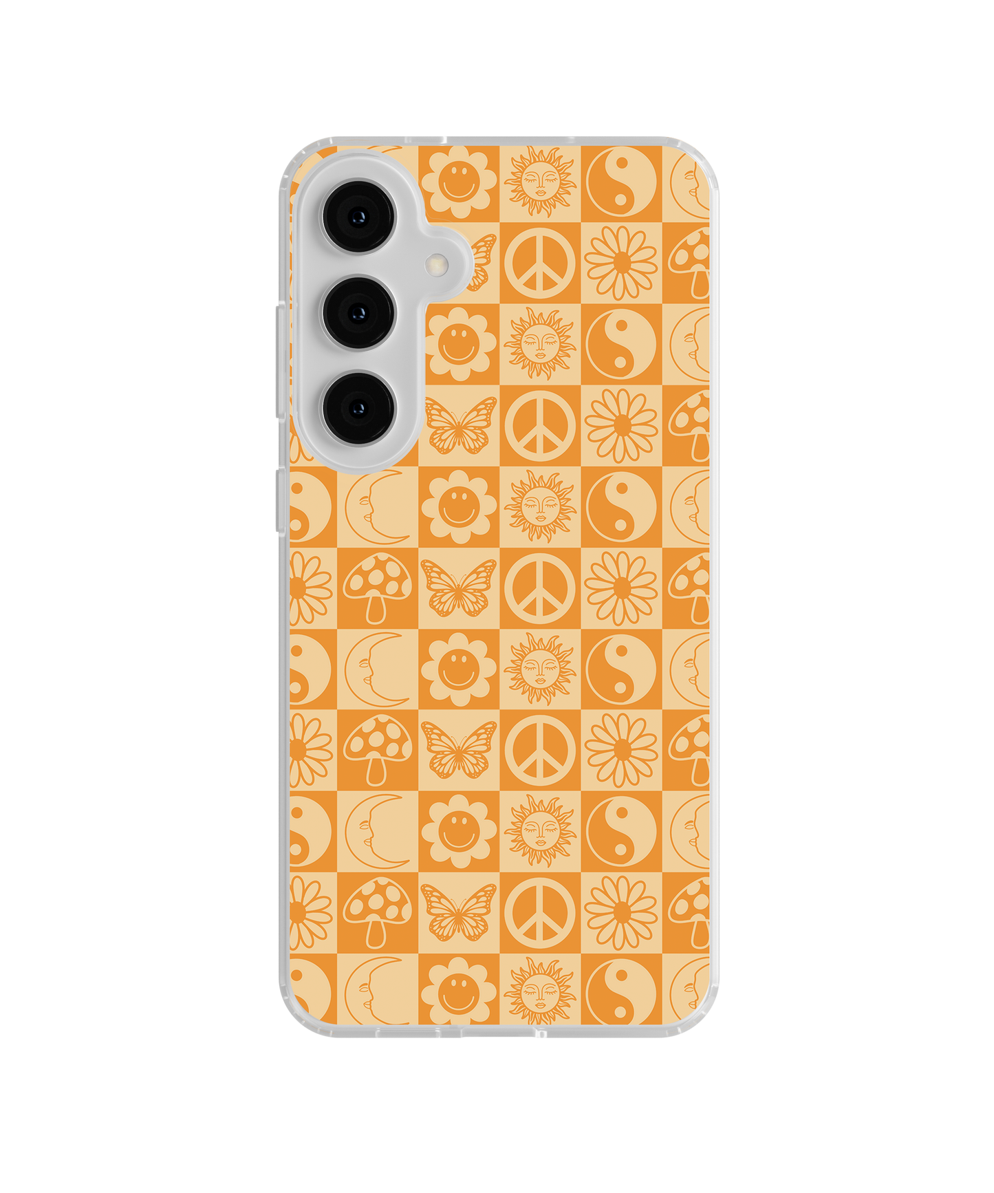 Orange Groovy Mosaic Clear Case Insert