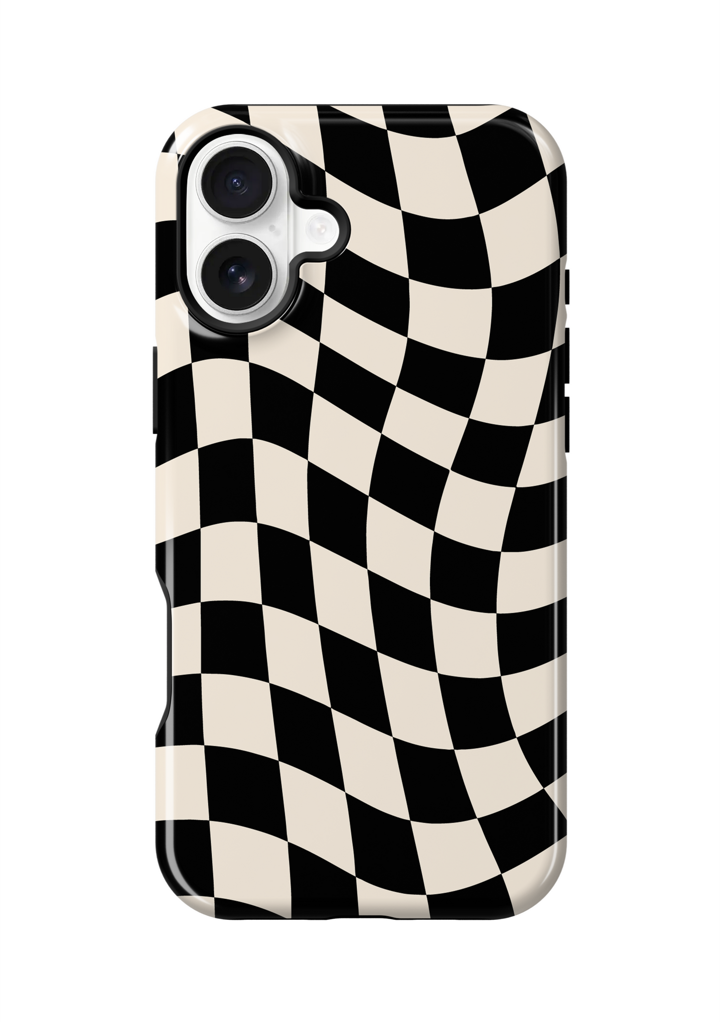 Onyx Wavy Checkers II Phone Case