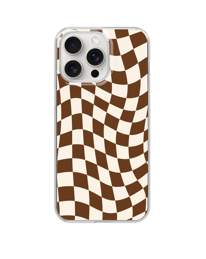 Cocoa Wavy Checkers II Clear Case Insert