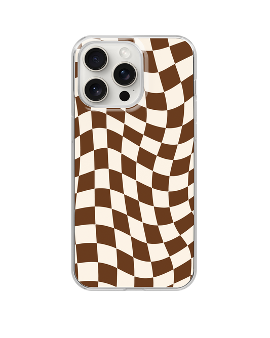 Cocoa Wavy Checkers II Clear Case Insert