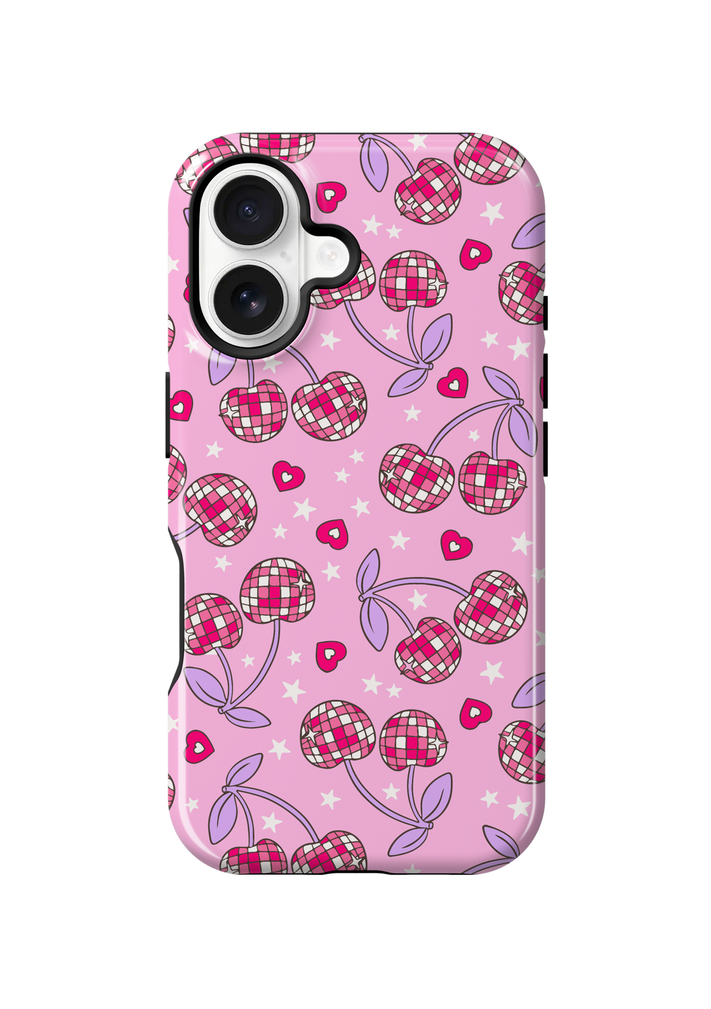 Pink & Purple Disco Cherries Phone Case