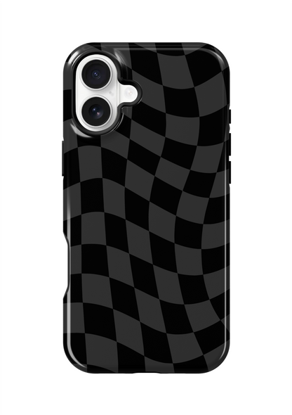 Onyx Wavy Checkers Phone Case