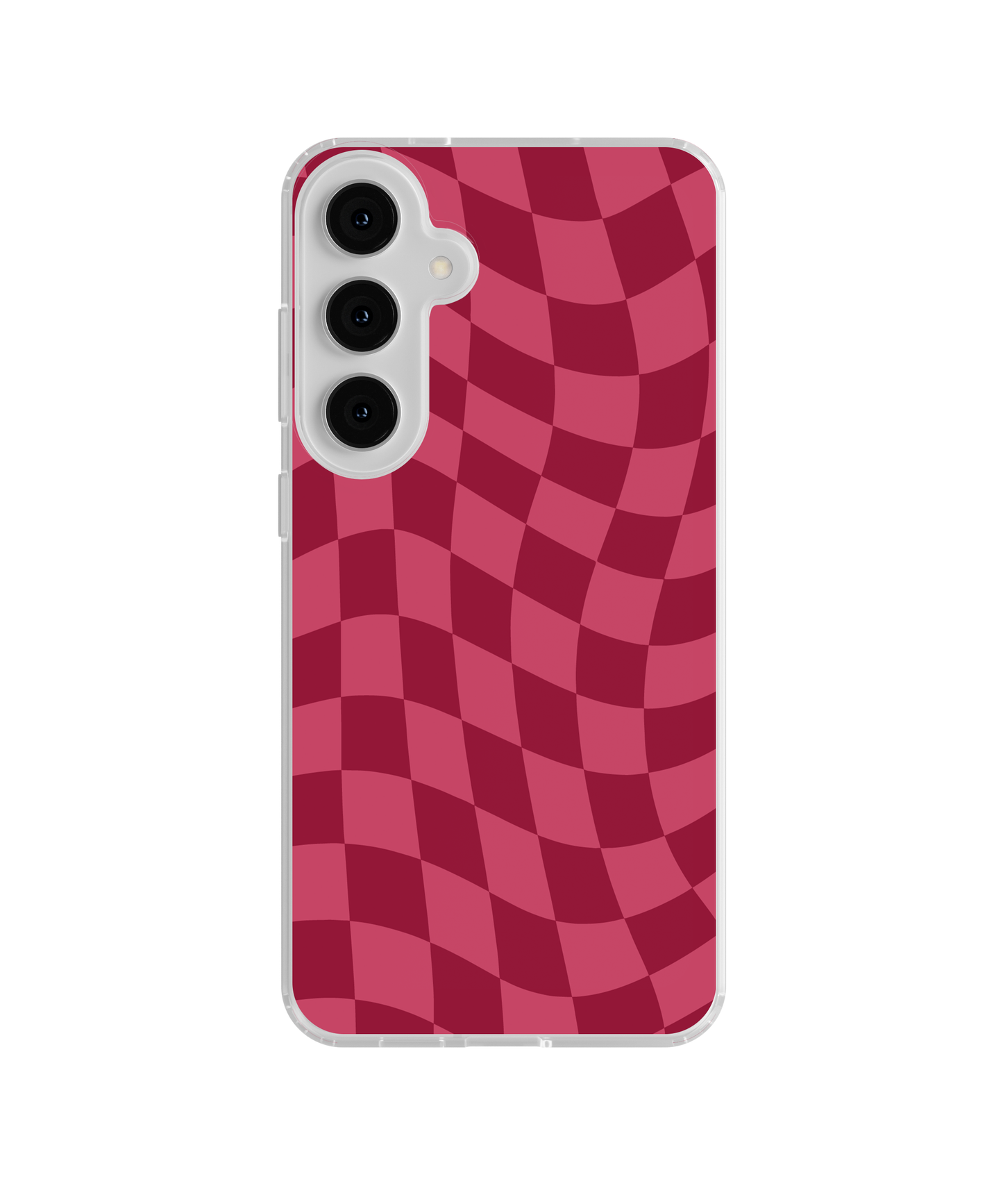 Black Cherry Wavy Checkers Clear Case Insert