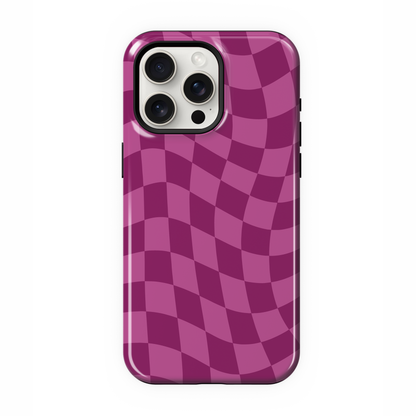 Velvet Wavy Checkers Phone Case