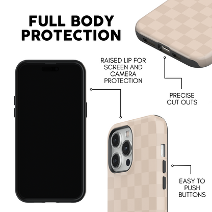 Almond Checkers iPhone Case