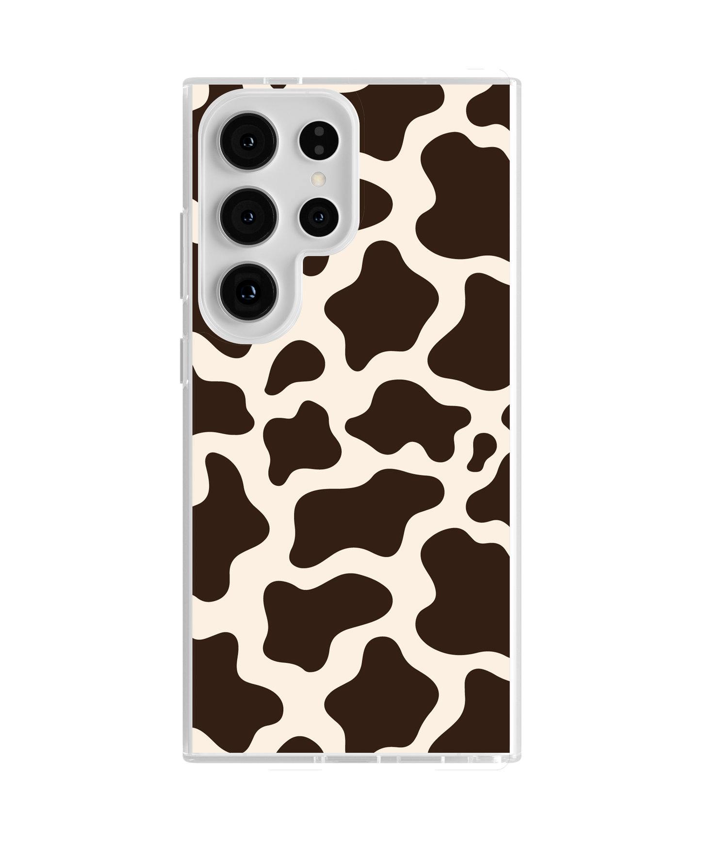 Espresso Cow Print Clear Case Insert