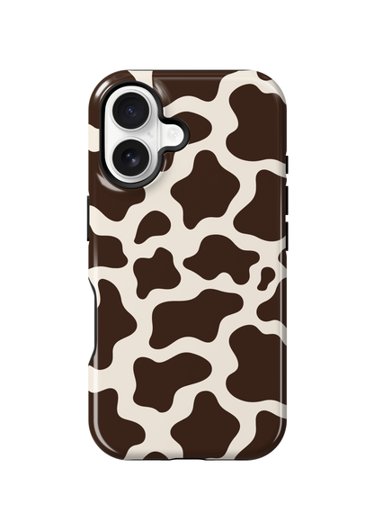 Espresso Cow Print Phone Case