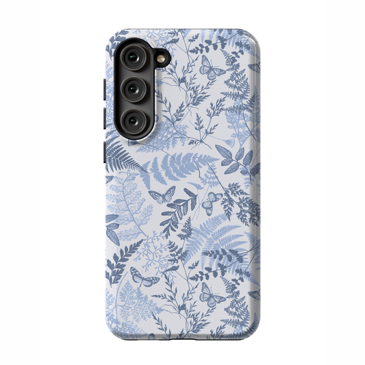 Cerulean Butterfly Garden Galaxy Case