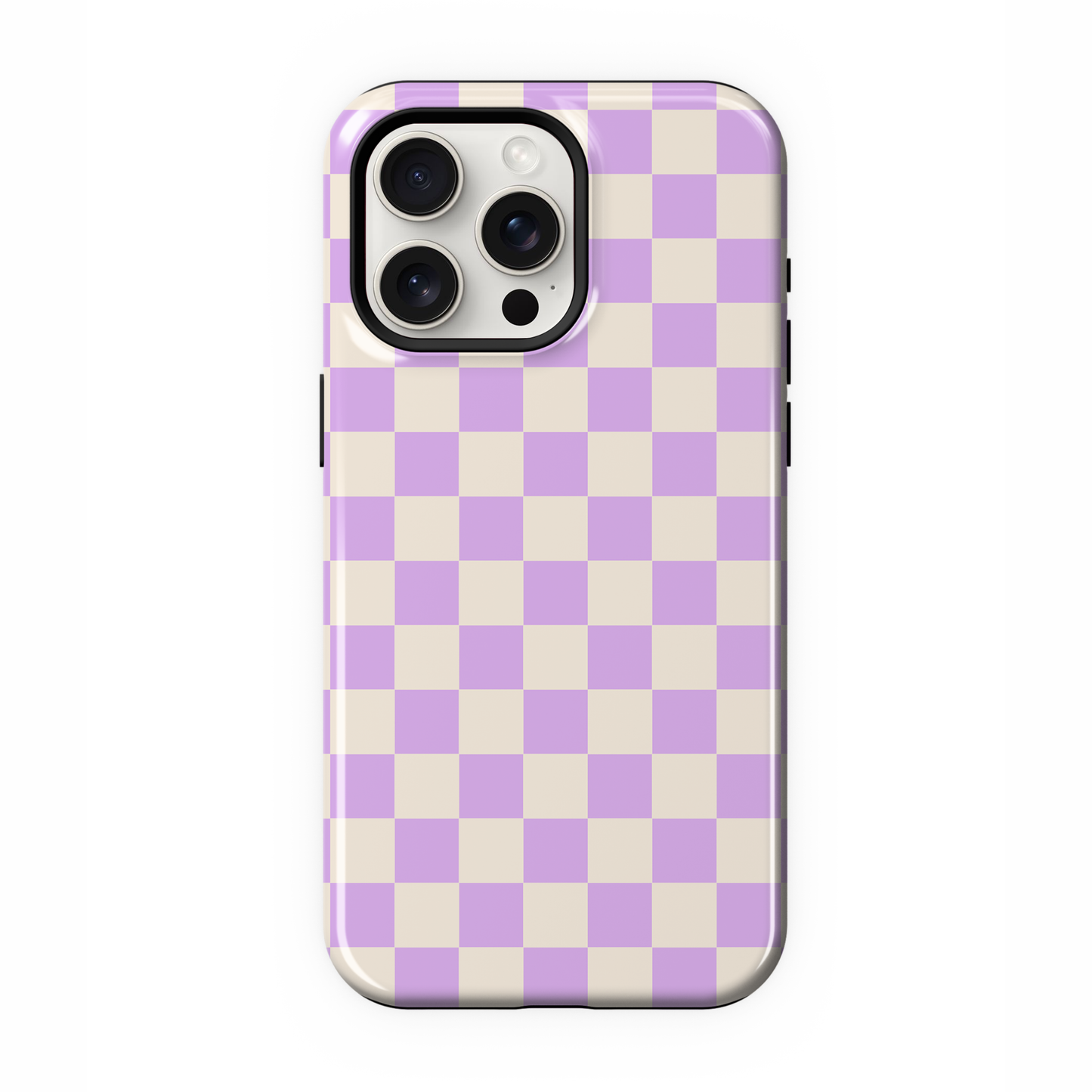 Lilac Checkers II Phone Case