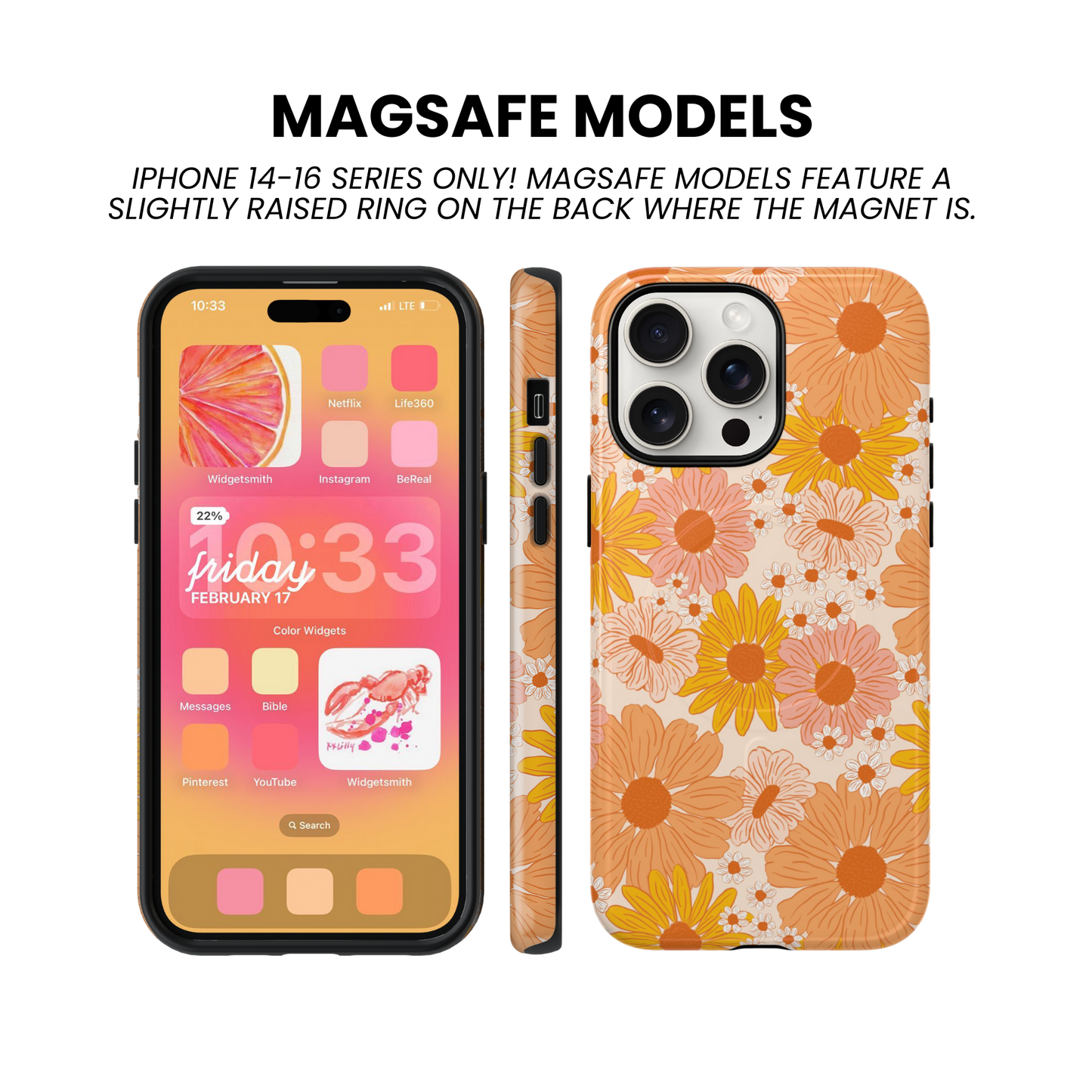 Orange Summer Blooms Phone Case