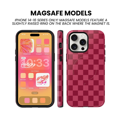 Black Cherry Checkers Phone Case