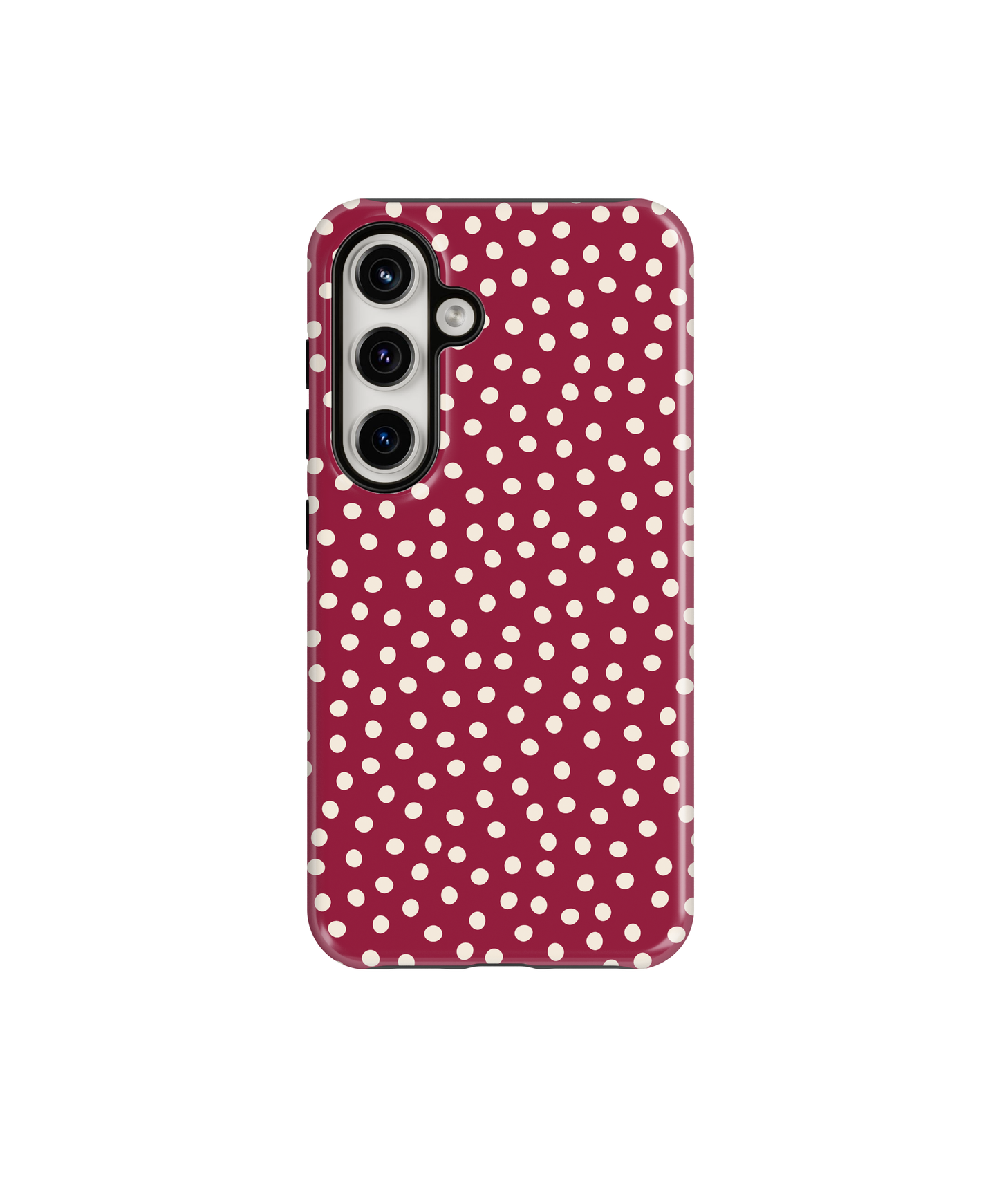 Black Cherry Dots Phone Case