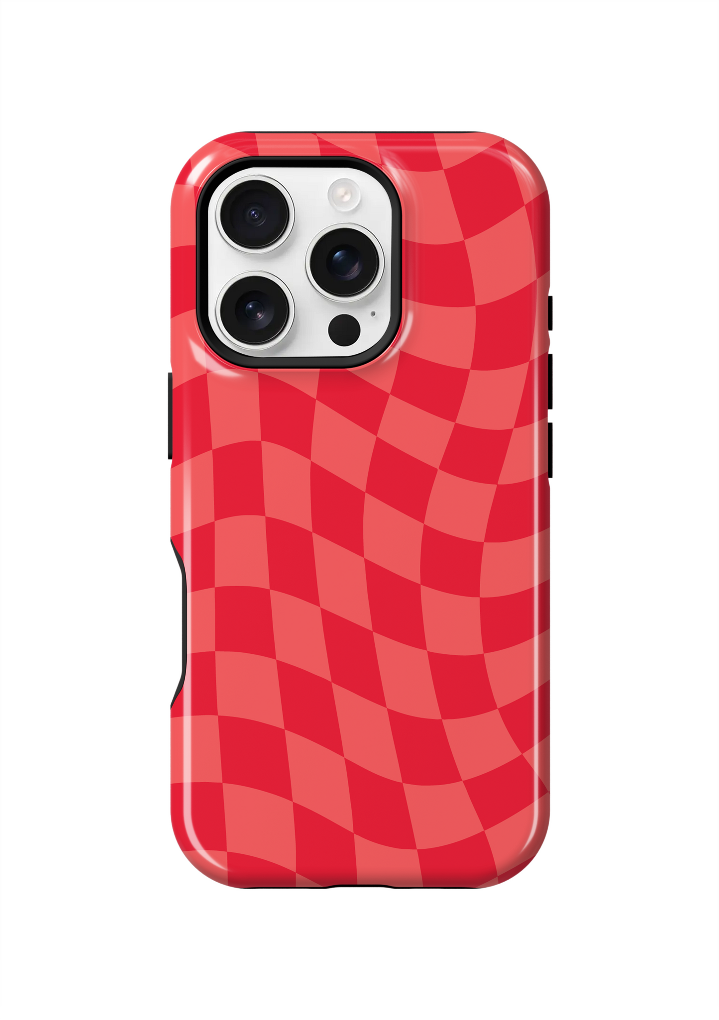 Vermillion Wavy Checkers Phone Case