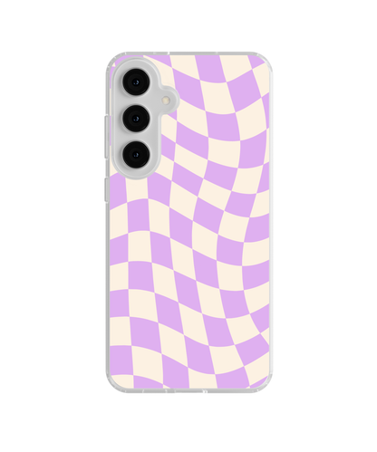 Lilac Wavy Checkers II Clear Case Insert