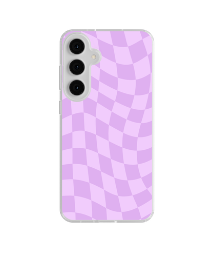 Lilac Wavy Checkers Clear Case Insert