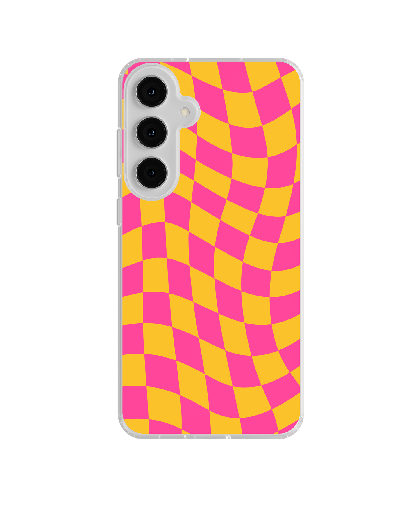 Pink Lemonade Wavy Checkers Clear Case Insert