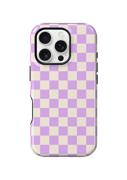 Lilac Checkers II Phone Case