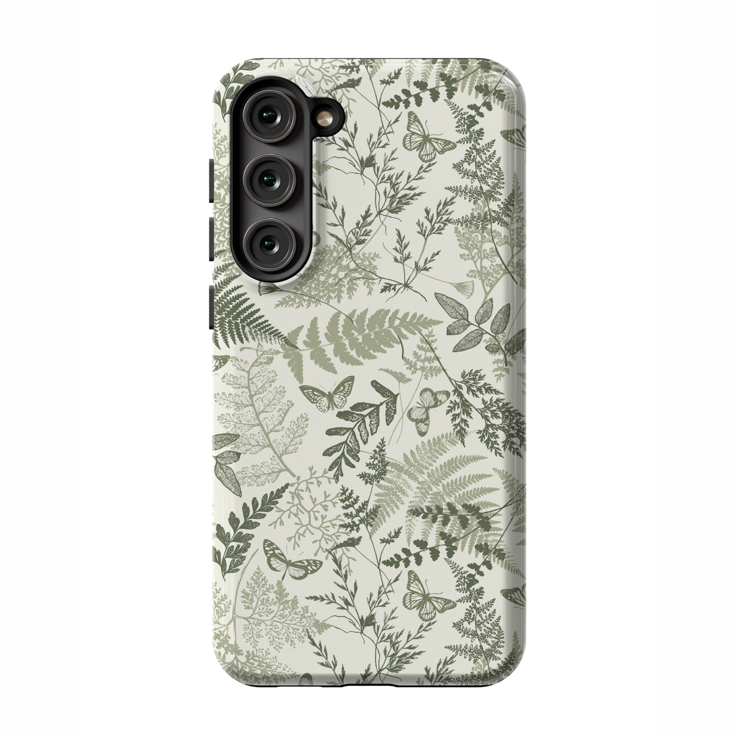 Sage Butterfly Garden Galaxy Case