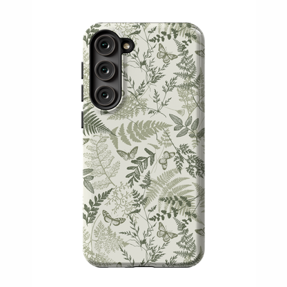 Sage Butterfly Garden Galaxy Case