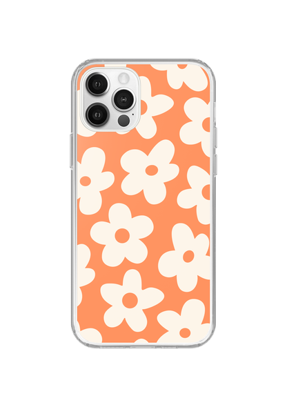 Tangerine Big Blooms Clear Case Insert