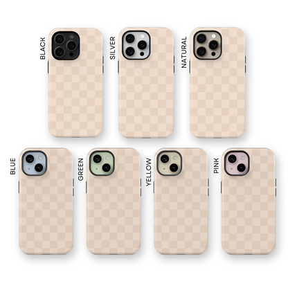 Almond Checkers iPhone Case