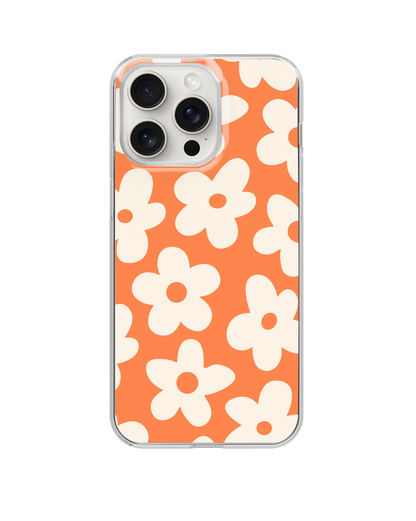 Tangerine Big Blooms Clear Case Insert