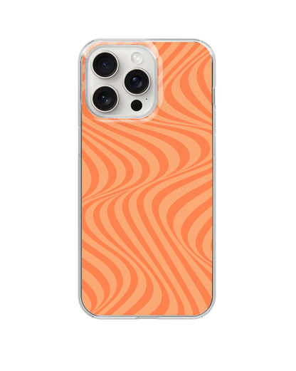 Tangerine Swirls Clear Case Insert