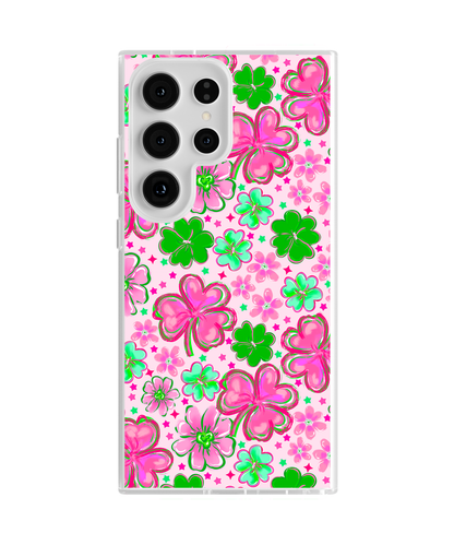 Pink Four-Leaf Frenzy Clear Case Insert