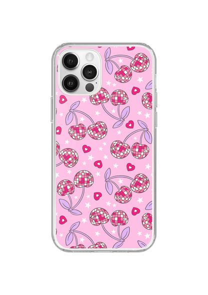 Pink & Purple Disco Cherries Clear Case Insert