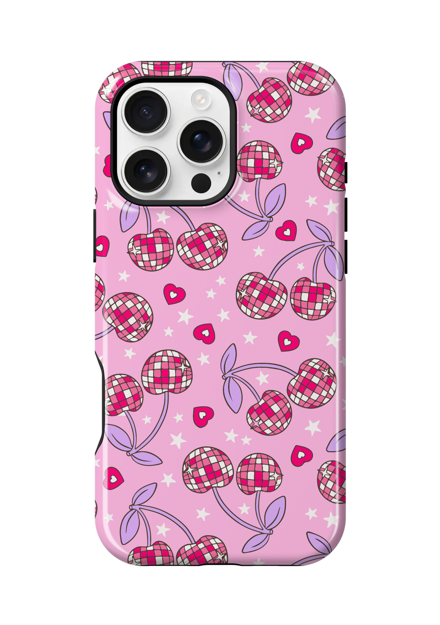 Pink & Purple Disco Cherries Phone Case