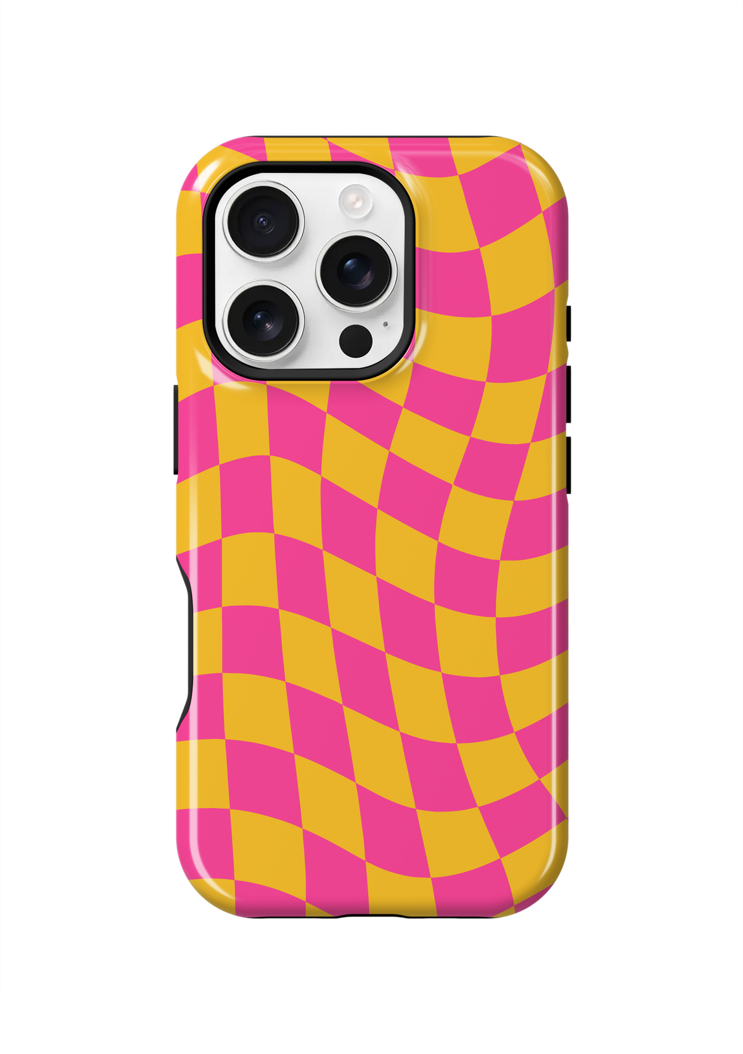 Pink Lemonade Wavy Checkers Phone Case