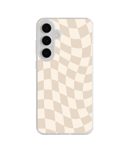 Vanilla Milkshake Wavy Checkers Clear Case Insert