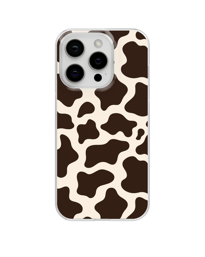 Espresso Cow Print Clear Case Insert