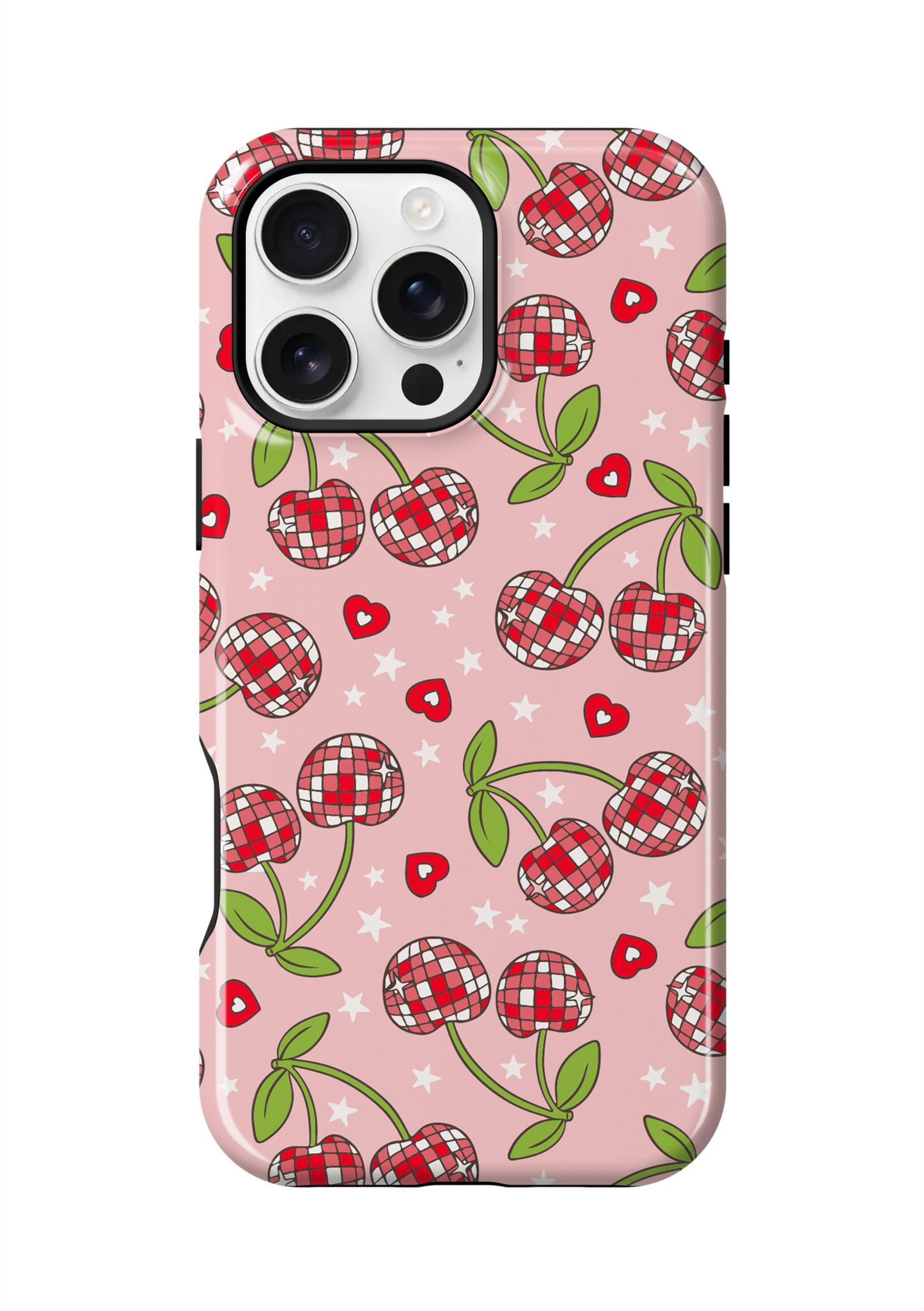 Pink & Red Disco Cherries Phone Case