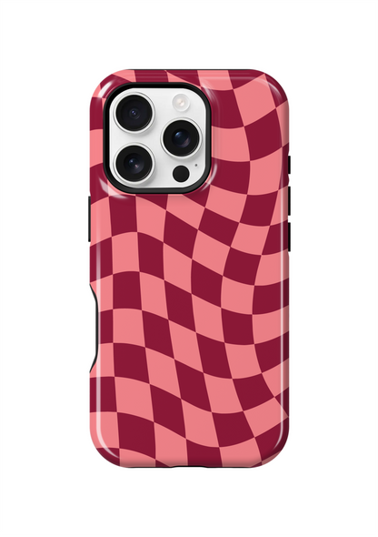 Love Wavy Checkers Phone Case