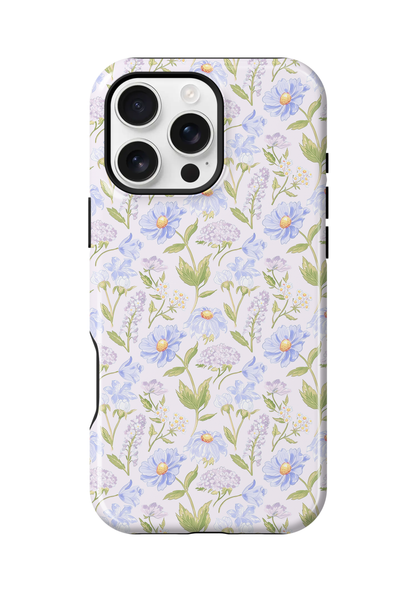 Powder Blue Heirloom Blooms Phone Case