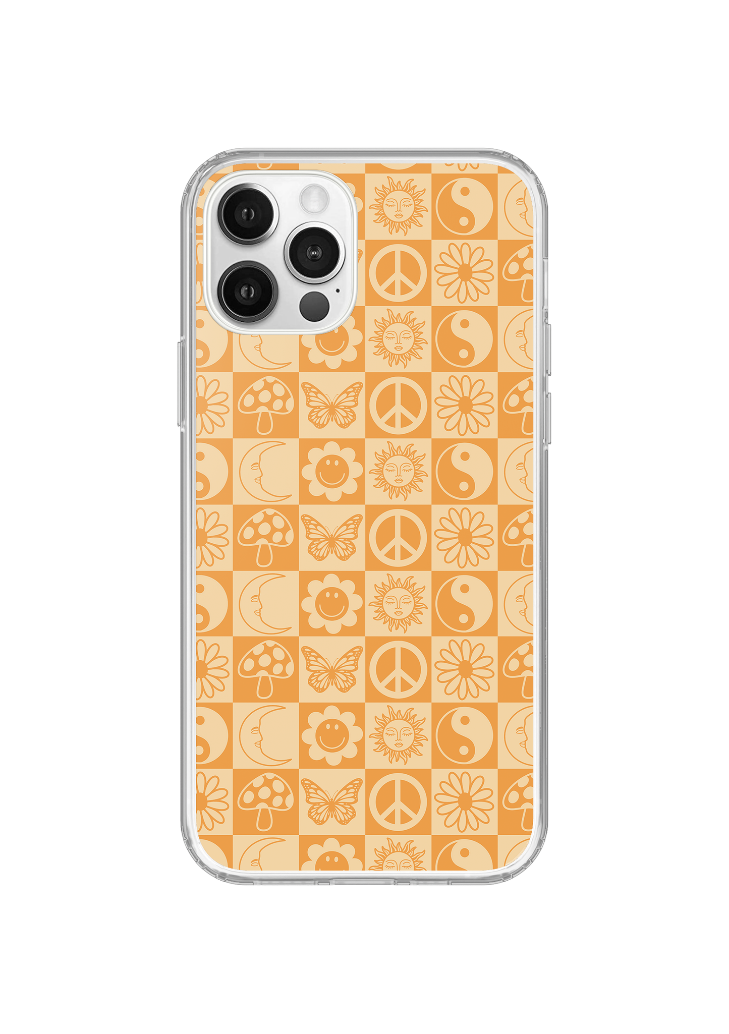 Orange Groovy Mosaic Clear Case Insert