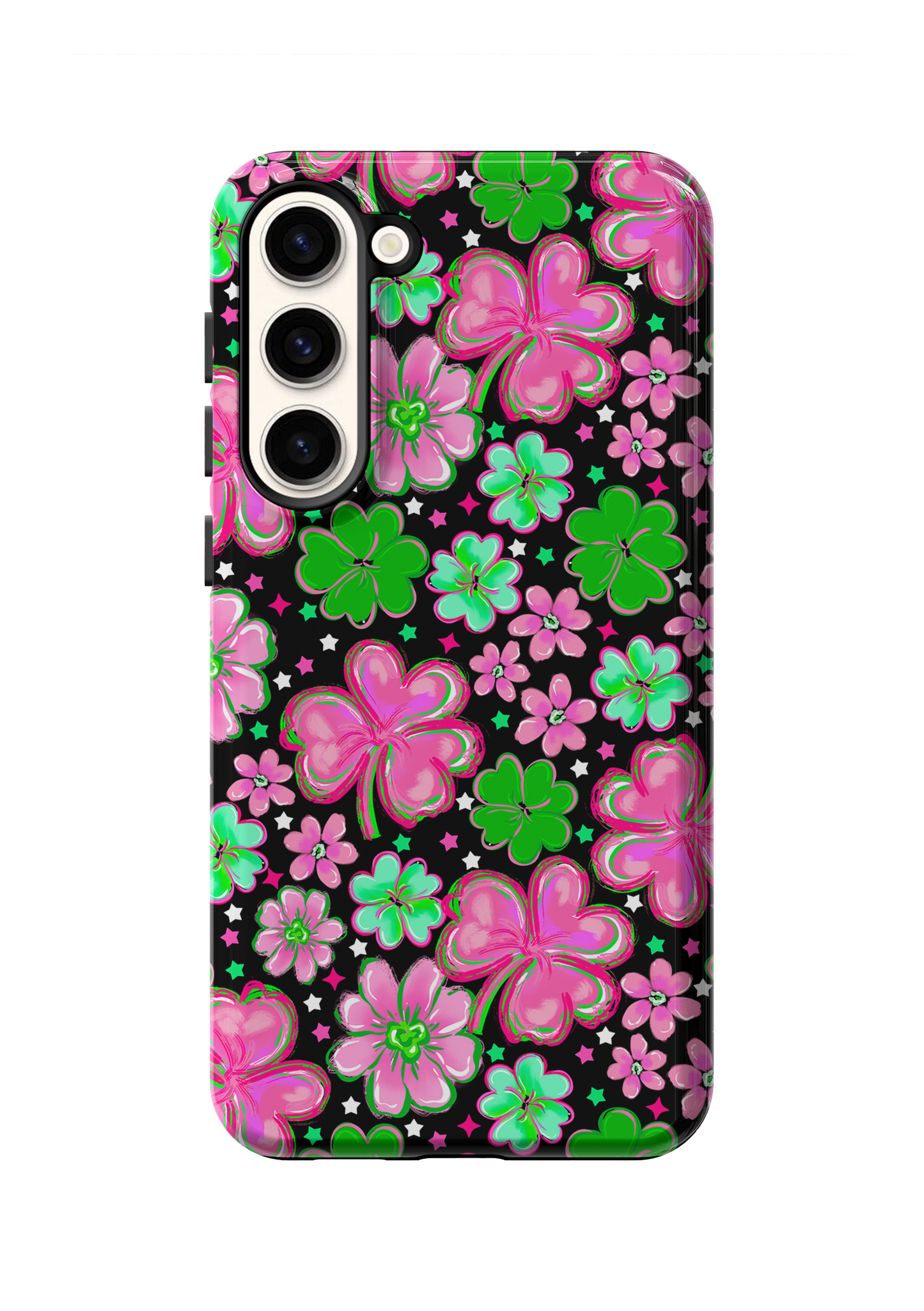 Black Four-Leaf Frenzy Phone Case