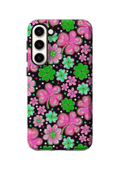 Black Four-Leaf Frenzy Phone Case