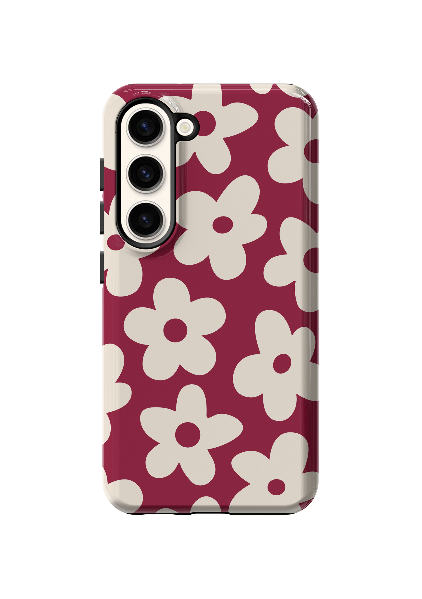 Black Cherry Big Blooms Phone Case