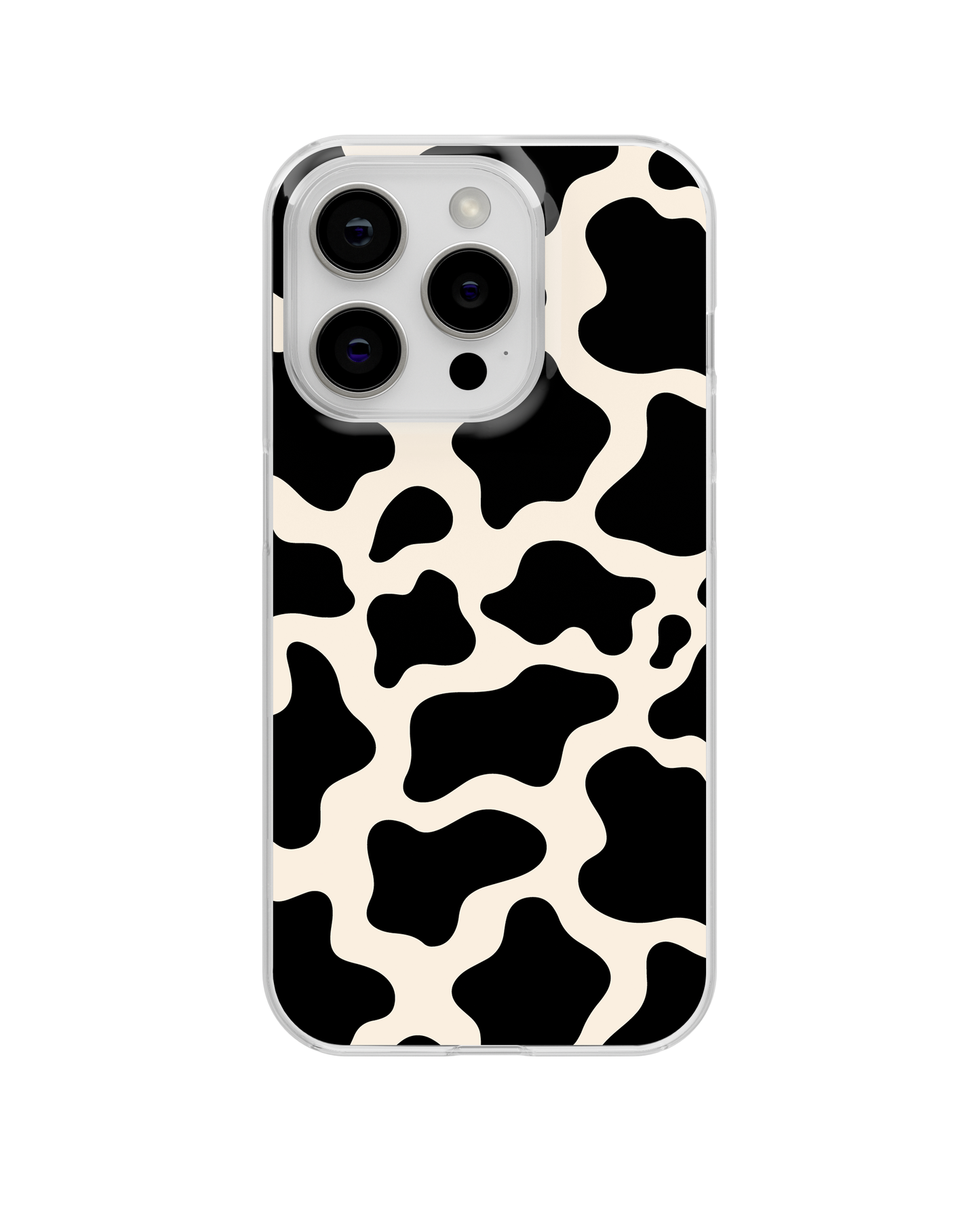 Onyx Cow Print Clear Case Insert