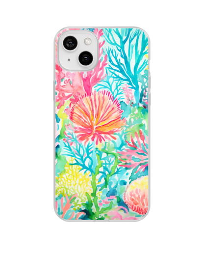 Watercolor Coral Clear Case Insert