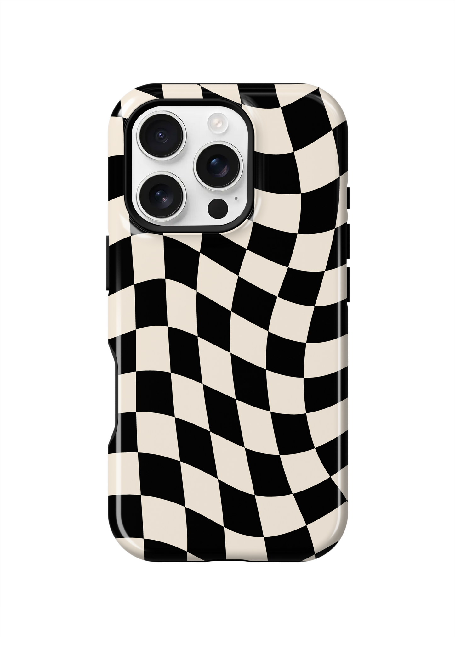 Onyx Wavy Checkers II Phone Case