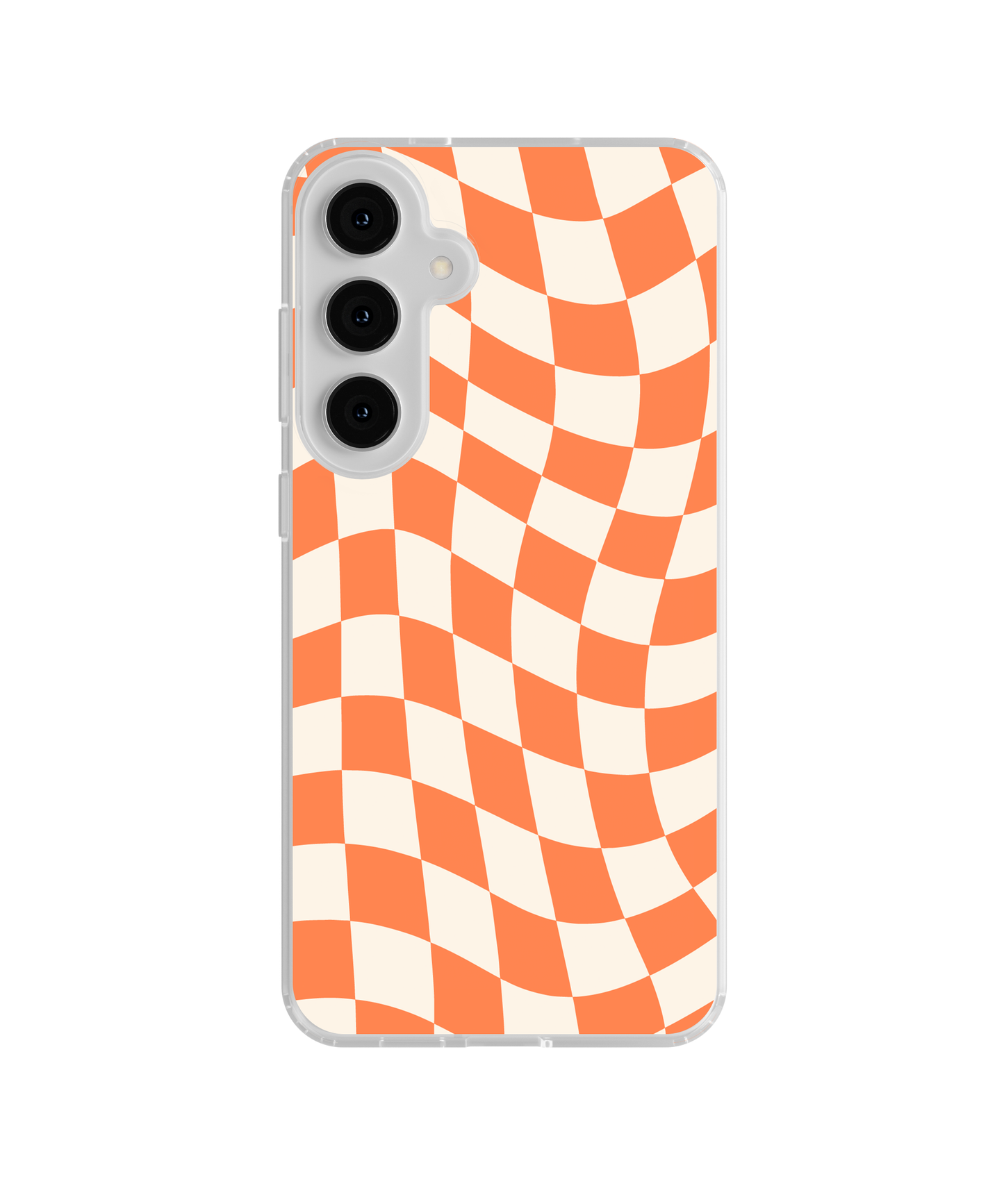 Tangerine Wavy Checkers II Clear Case Insert