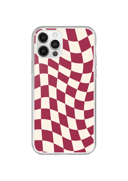 Black Cherry Wavy Checkers II Clear Case Insert