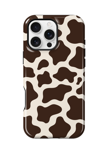 Espresso Cow Print Phone Case