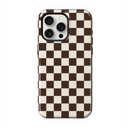 Espresso Checkers II Phone Case